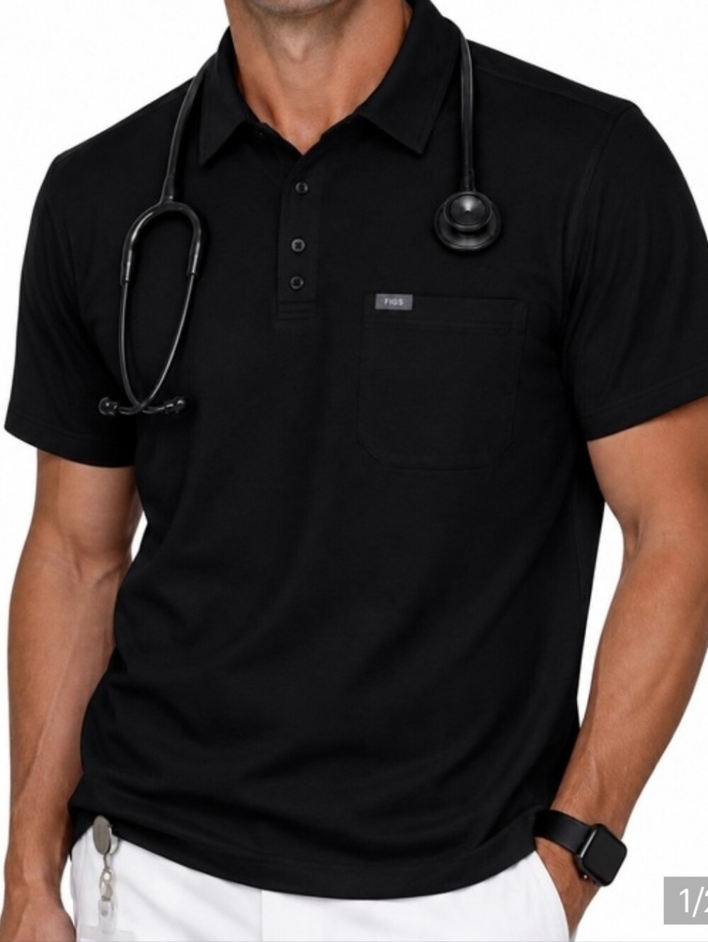 Figs TECHNICAL PIQUE SCRUB POLO